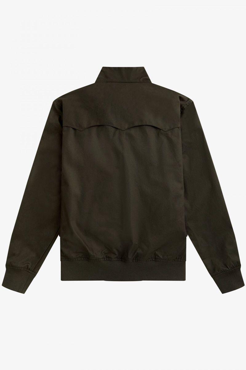 Green Fred Perry Waxed Cotton Harrington Men's Jackets | PH 1272KORI